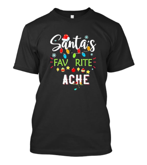 Santa’s Favorite Teacher Festive Christmas Lights T-Shirt