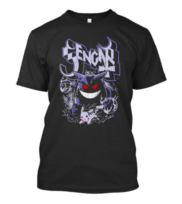 Gengar The Shadow Ghost With Pikachu T-Shirt