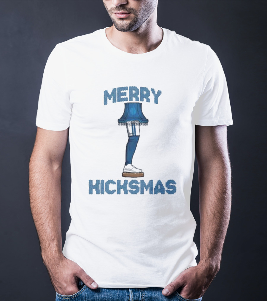 Merry Kicksmas Detroit Lions Leg Lamp Football Humor T-Shirt