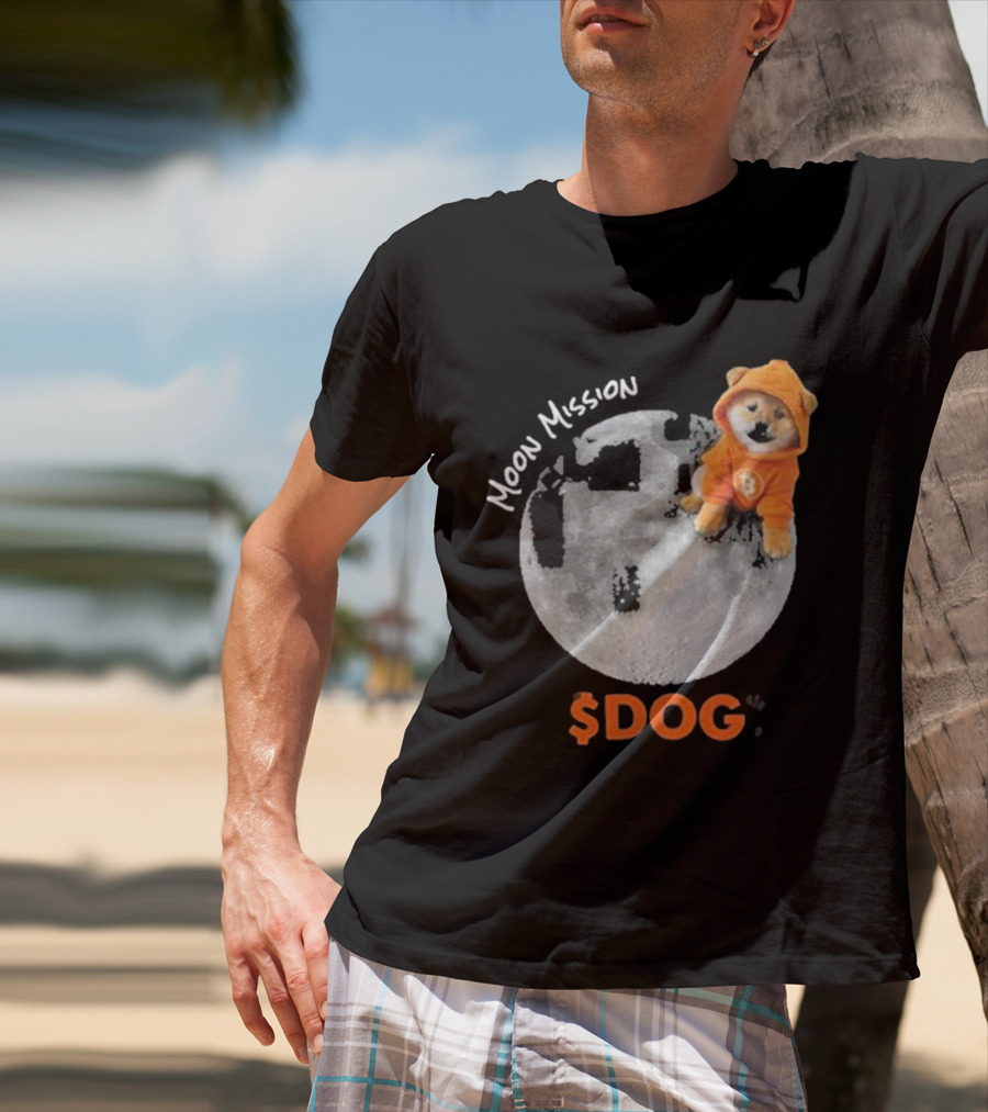 Moon Mission $DOG Dogecoin Bitcoin Shiba Inu T-Shirt