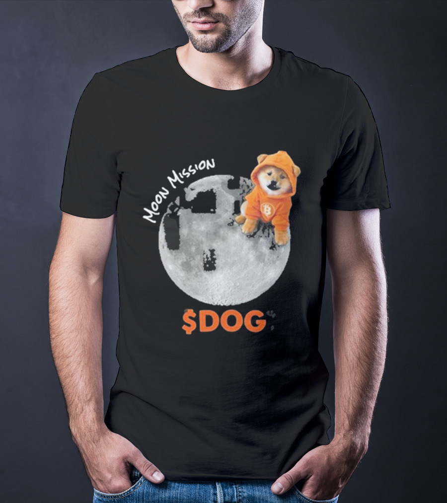 Moon Mission $DOG Dogecoin Bitcoin Shiba Inu T-Shirt