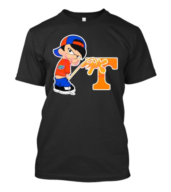 Funny Boy Florida Gators Peeing On Tennessee Volunteers T-Shirt