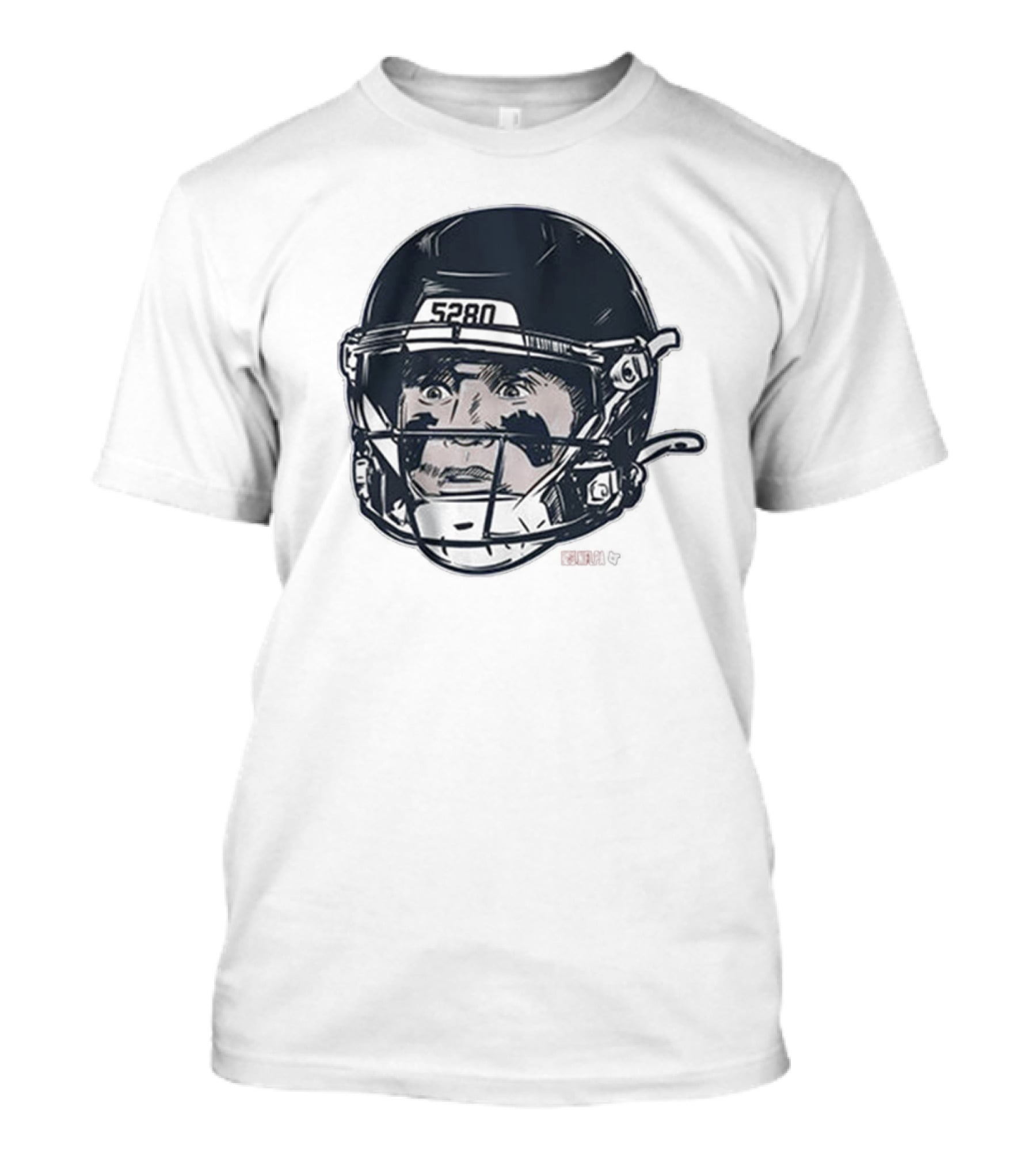 5280 Denver Broncos Crazy Eyes NFL Football Bo Nix Painting T-Shirt