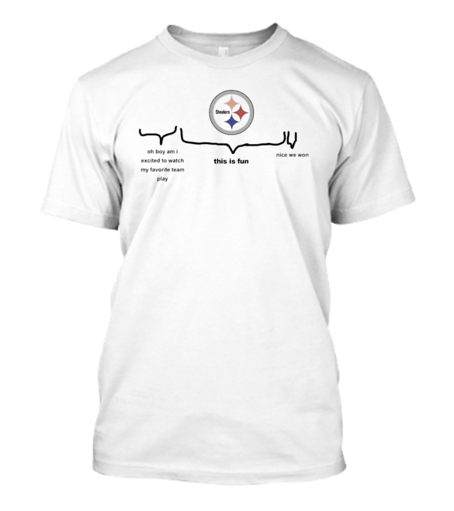 Pittsburgh Steelers Oh Boy Am I Excited To Watch My Favorite Team Play This Is Fun Nice We Won T-Shirt