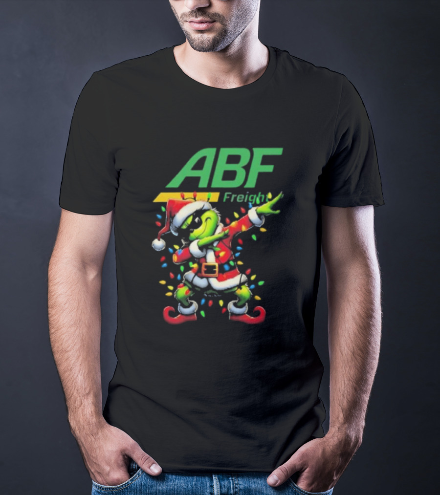 ABF Freight Santa Grinch Dabbing Merry Christmas T-Shirt