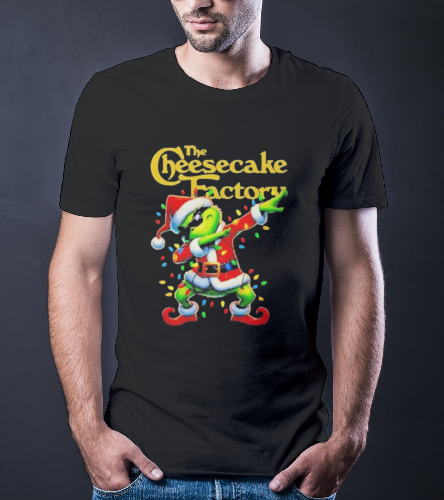 The Cheesecake Factory Santa Grinch Dabbing Merry Christmas T-Shirt