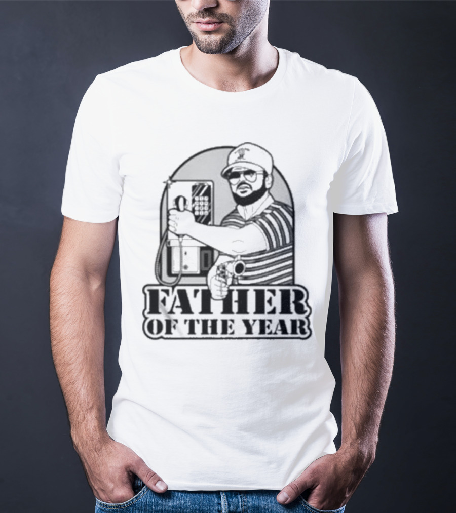 AK Guy Father Of The Year Phone Booth And Gun T-Shirt