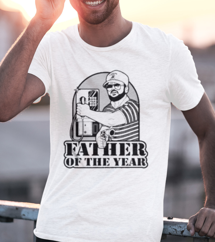 AK Guy Father Of The Year Phone Booth And Gun T-Shirt