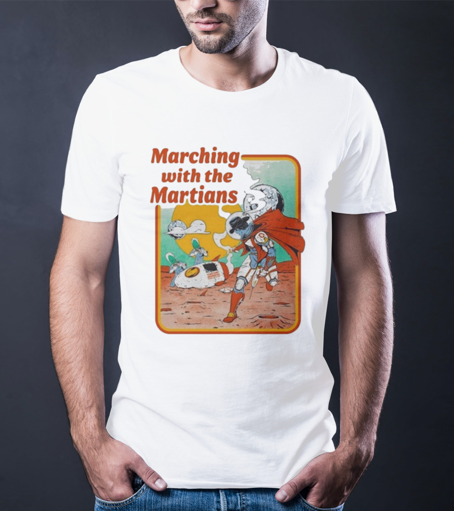Marching With The Martians Dexter And The Moonrocks Retro Sci-Fi Adventure T-Shirt
