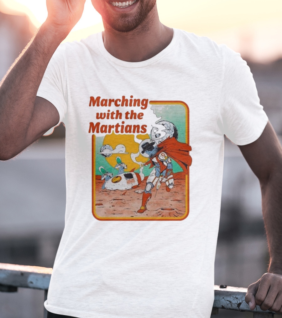 Marching With The Martians Dexter And The Moonrocks Retro Sci-Fi Adventure T-Shirt