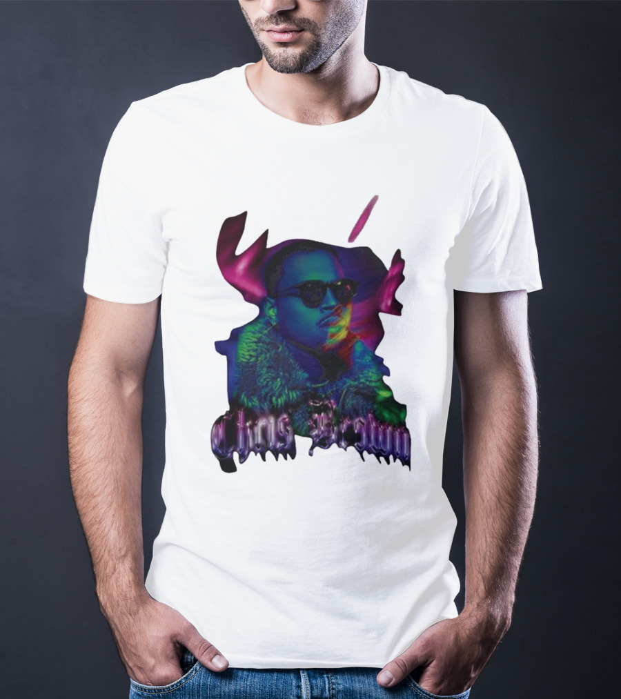 Chris Brown Psychedelic Northern Lights T-Shirt