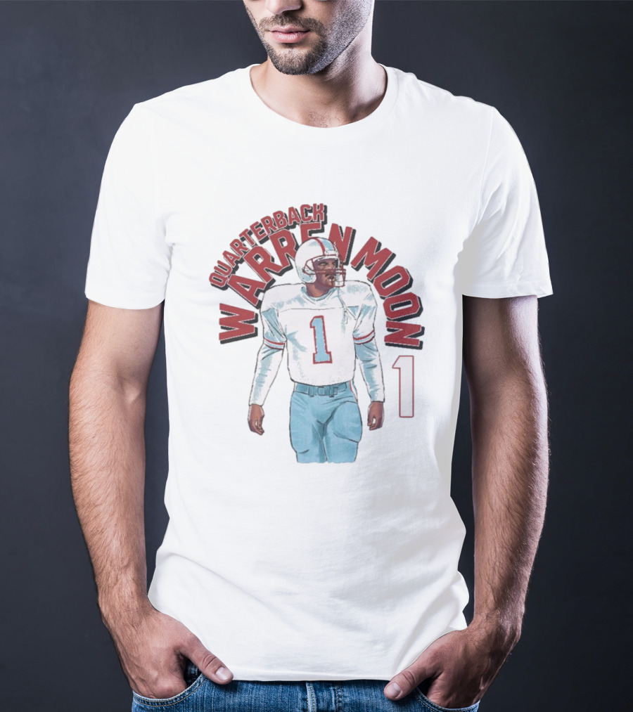 Warren Moon Quarterback Houston Oilers Number 1 T-Shirt