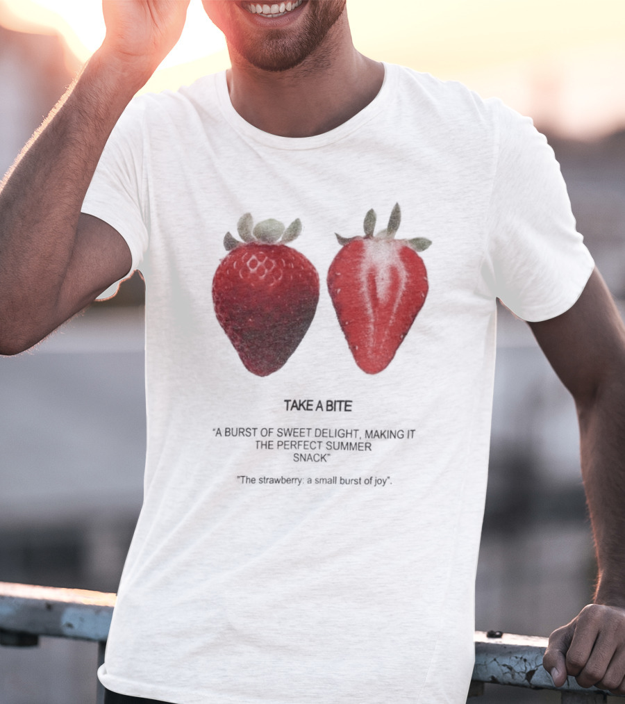 Take A Bite A Burst Of Sweet Delight The Perfect Summer Snack Strawberry T-Shirt