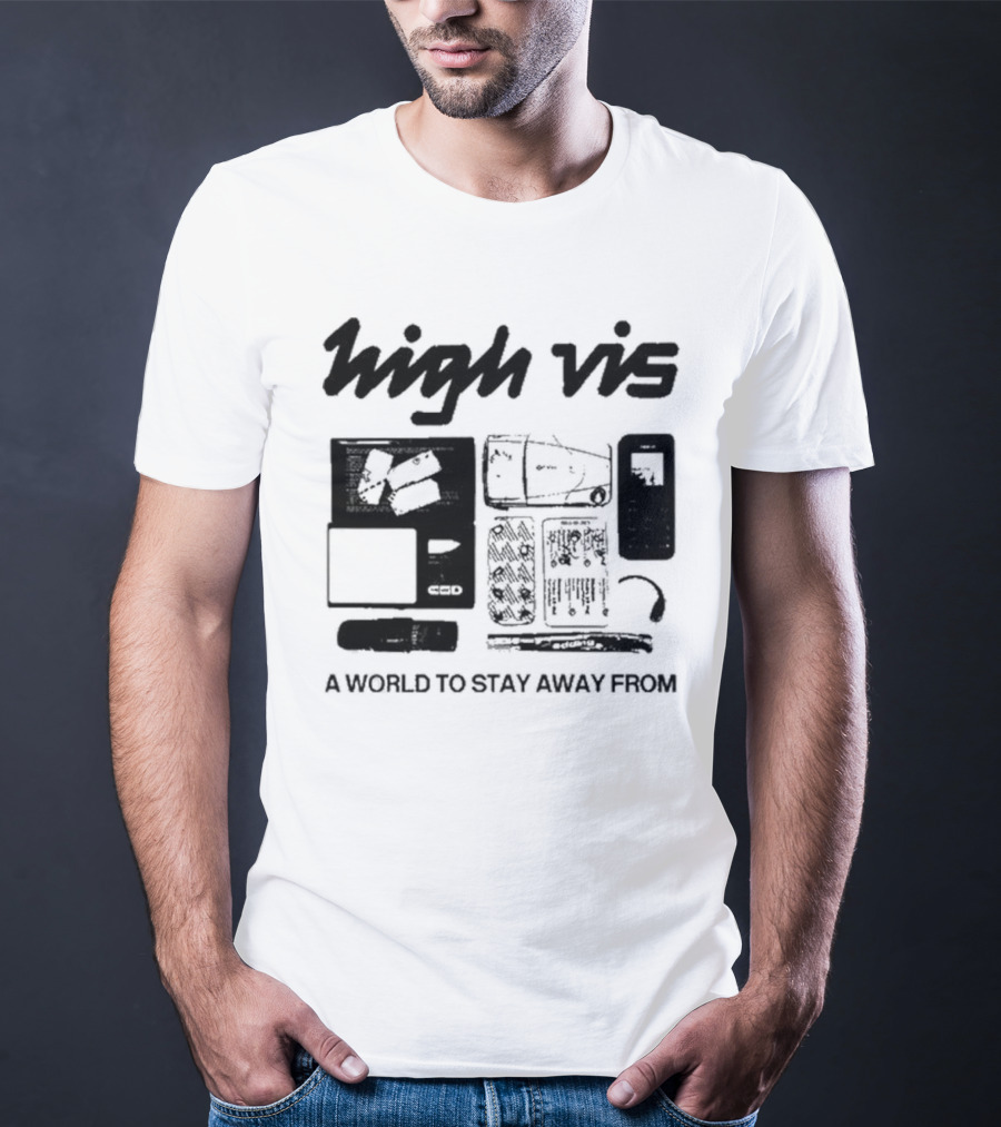 High Vis A World To Stay Away From Phone Scale Camera Vis T-Shirt