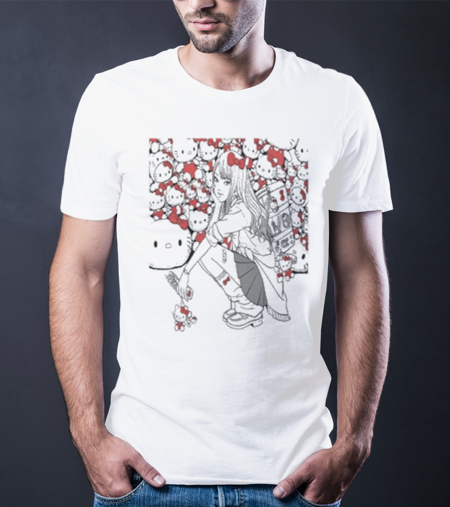 Tomie X Hello Kitty Collaboration Visual Merchandise T-Shirt