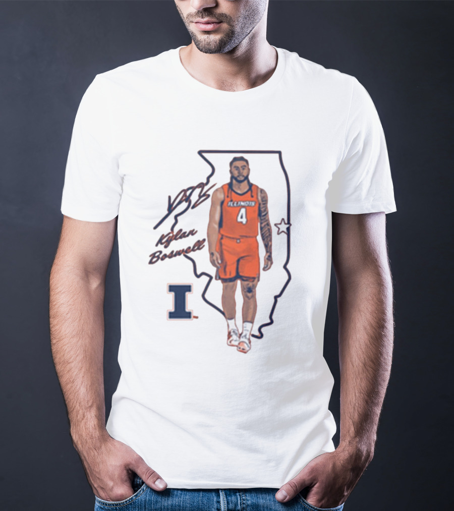 Kylan Boswell Illinois Fighting Illini Signature Collection T-Shirt