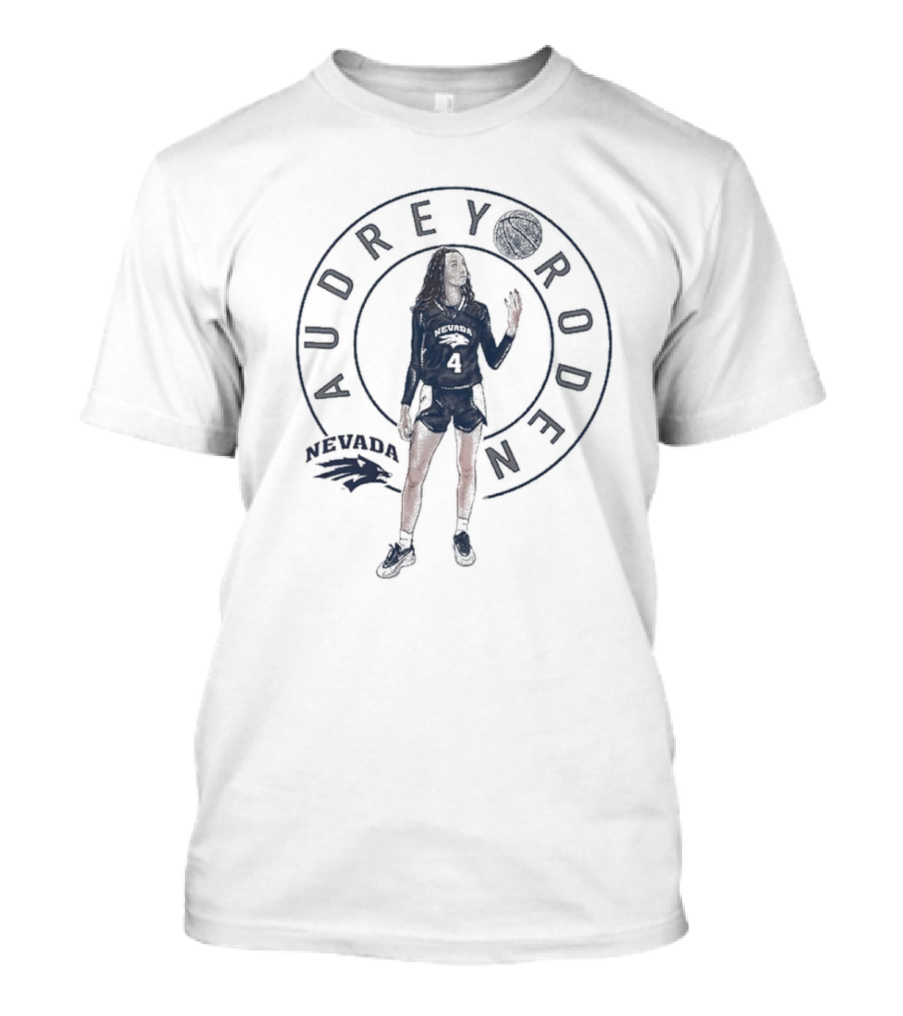 Audrey Roden Nevada Wolf Pack Basketball Player Circular T-Shirt