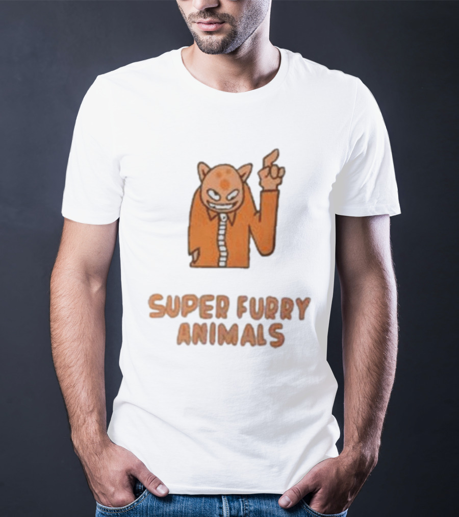Super Furry Animals Cartoon Character Orange Creature T-Shirt
