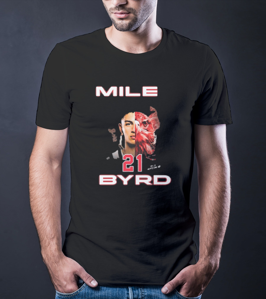 Mile Byrd #21 San Diego State Aztecs Sons Of Montezuma Eagle Face T-Shirt