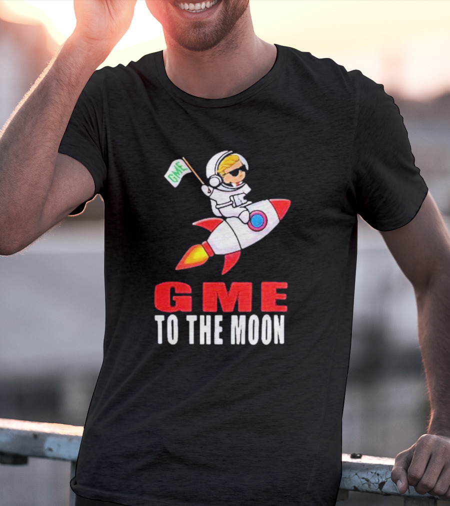 GME WallStreetBets To The Moon Astronaut Rocket T-Shirt