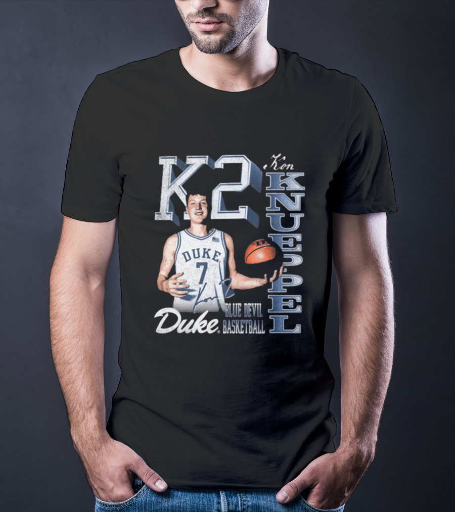 Kon Knueppel K2 Duke Blue Devils Basketball 90s Signature T-Shirt