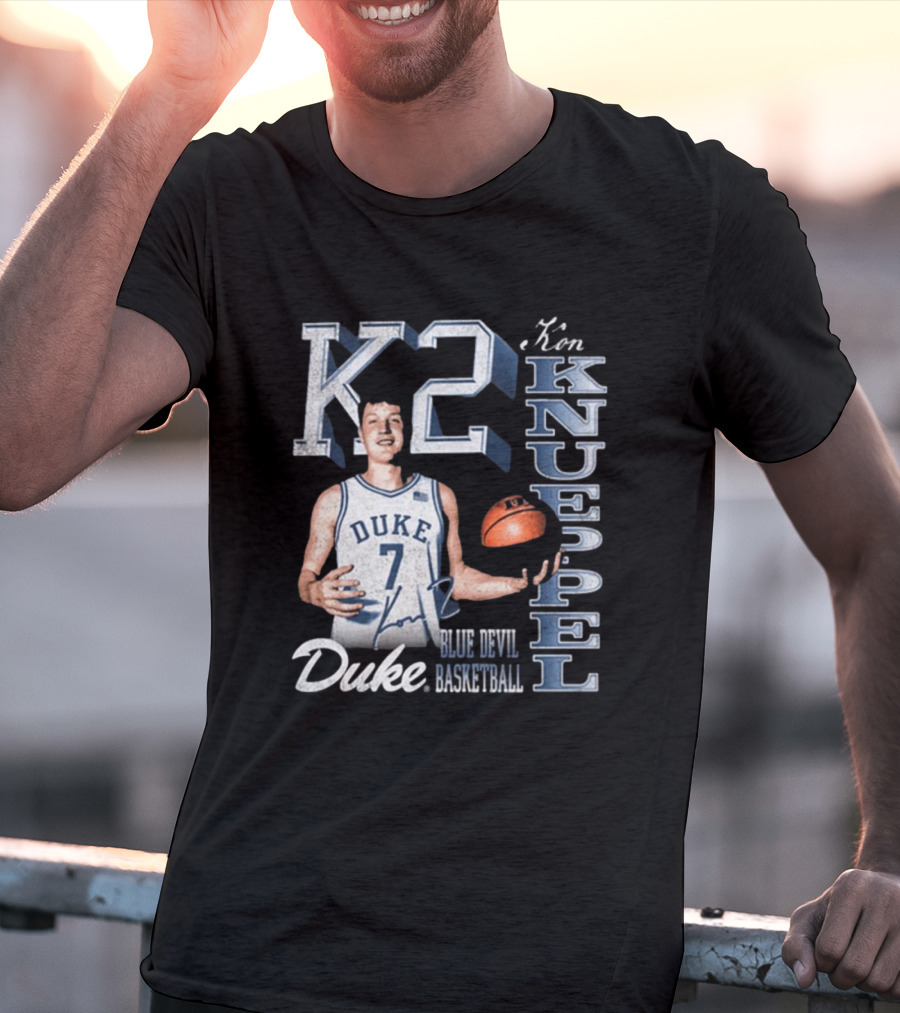 Kon Knueppel K2 Duke Blue Devils Basketball 90s Signature T-Shirt