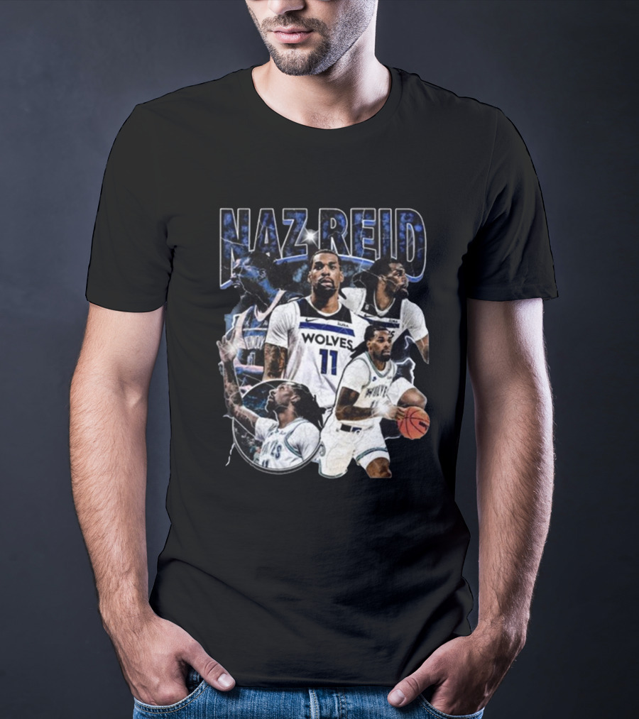 Naz Reid Minnesota Timberwolves NBA Player Collage T-Shirt