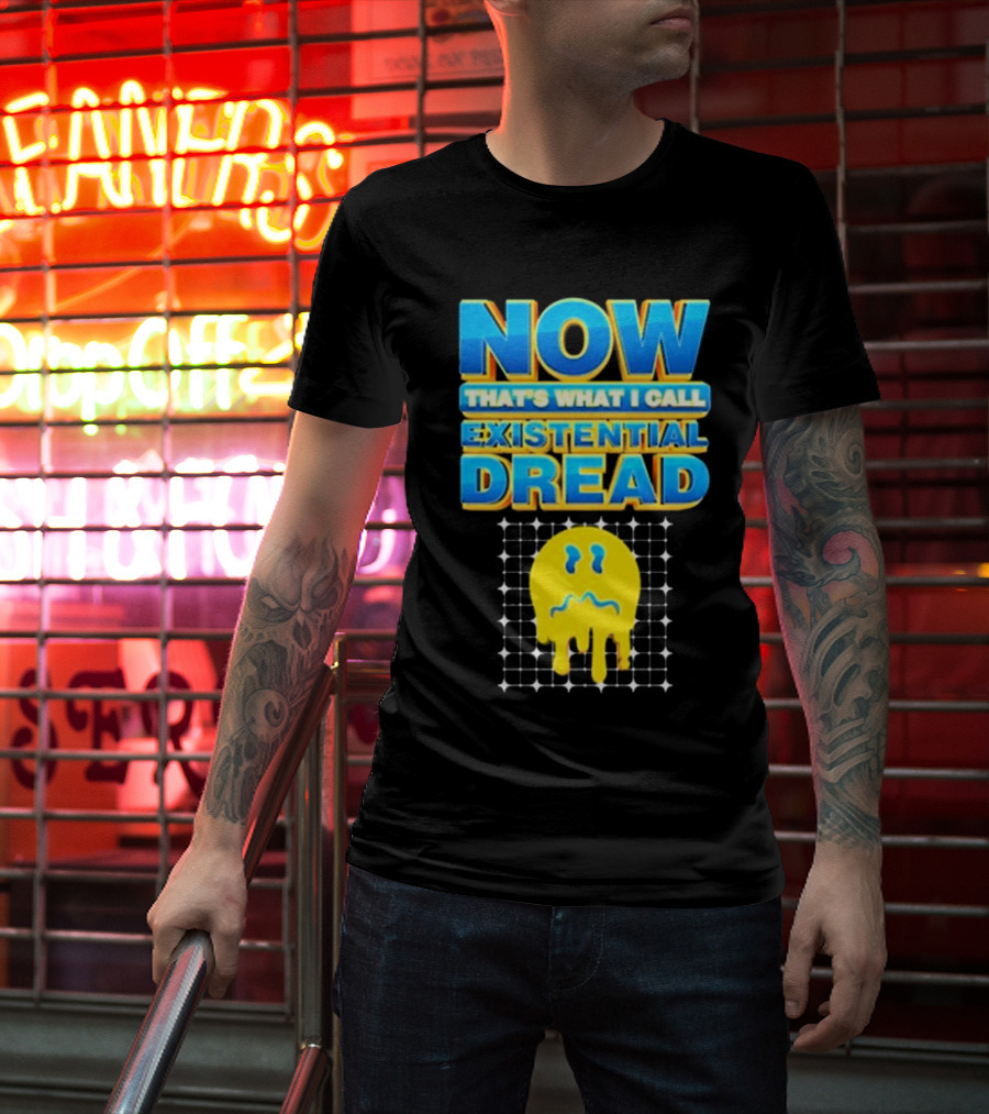 NOW That’s What I Call Existential Dread Melting Emoji Grid T-Shirt