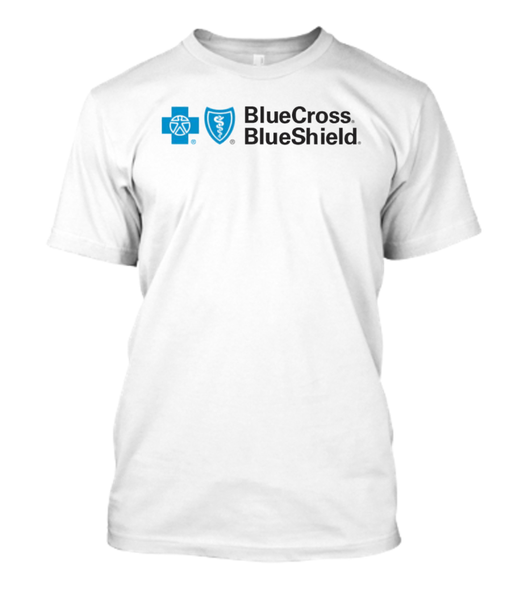Blue Cross Blue Shield Logo With Connecticut New York Missouri Coverage T-Shirt