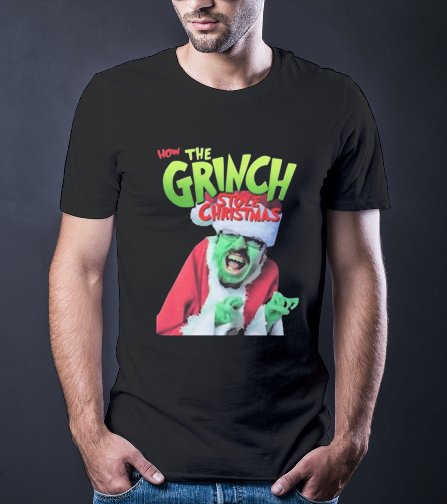 Ricky Berwick How The Grinch Stole Christmas Green Face Santa Costume T-Shirt