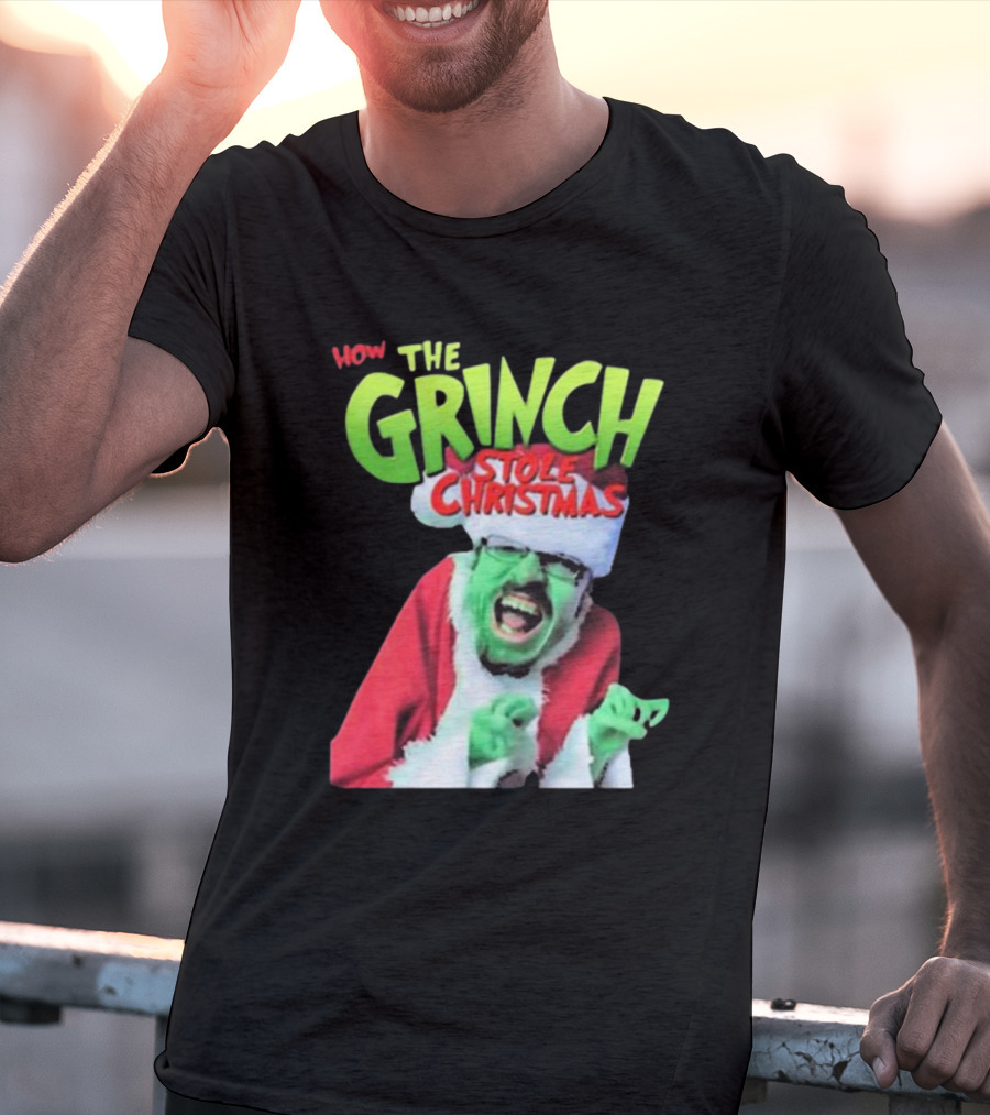 Ricky Berwick How The Grinch Stole Christmas Green Face Santa Costume T-Shirt