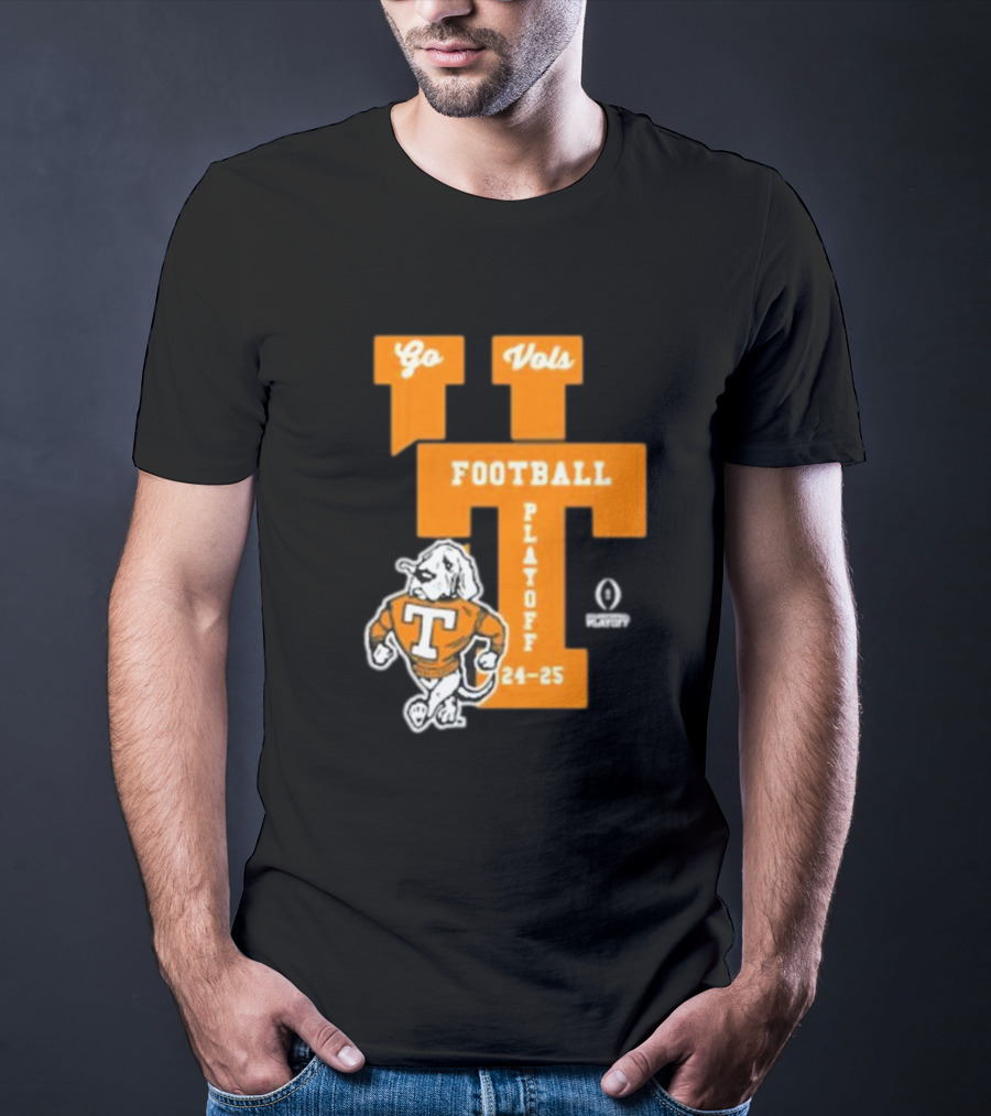 Tennessee Vols Football Playoff 24-25 Go Vols Interlock Strutting Smokey T-Shirt