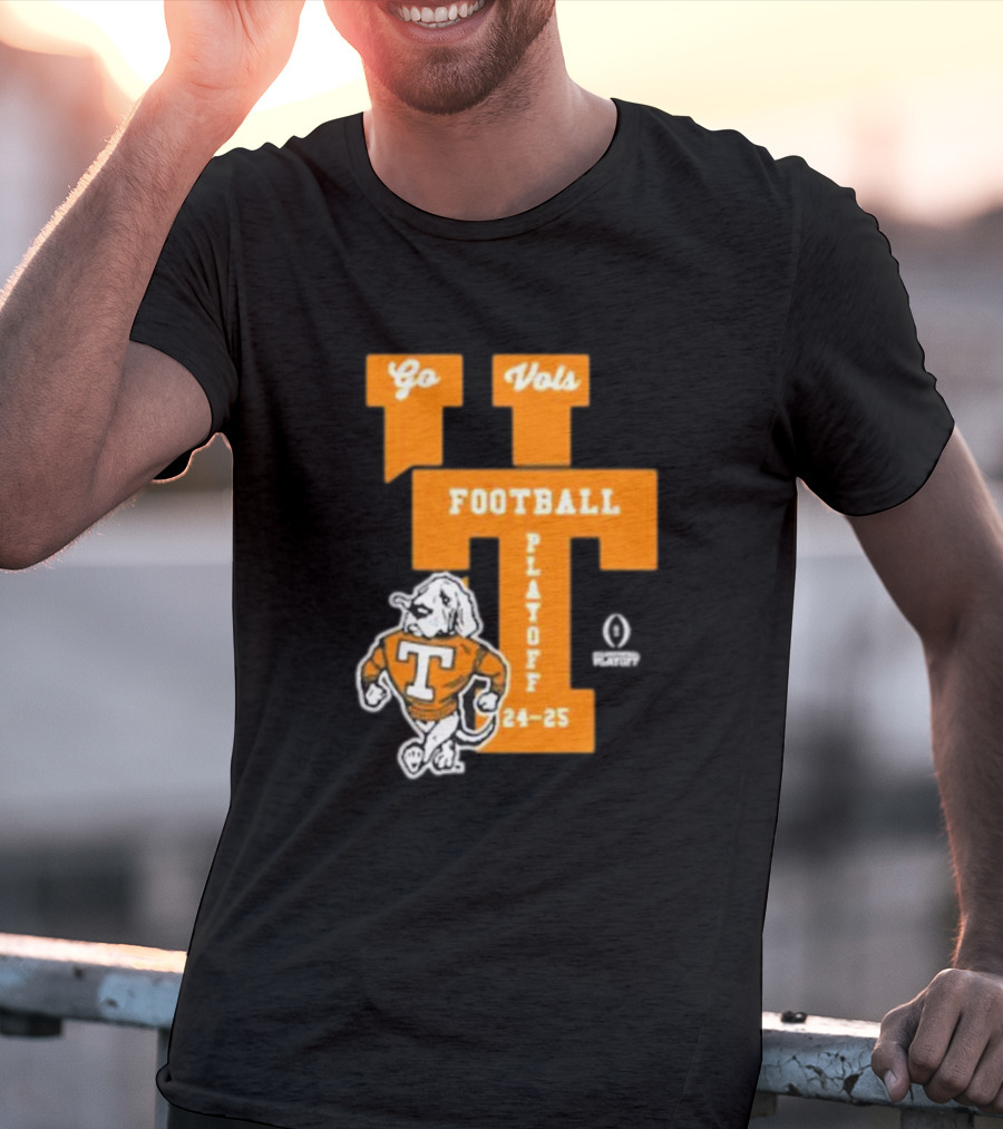 Tennessee Vols Football Playoff 24-25 Go Vols Interlock Strutting Smokey T-Shirt
