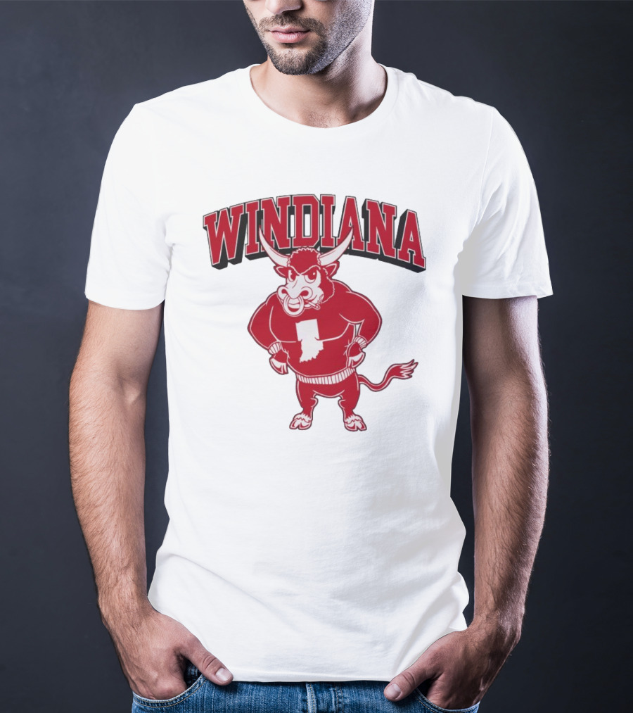 Windiana Indiana Hoosiers Football Bull Mascot T-Shirt