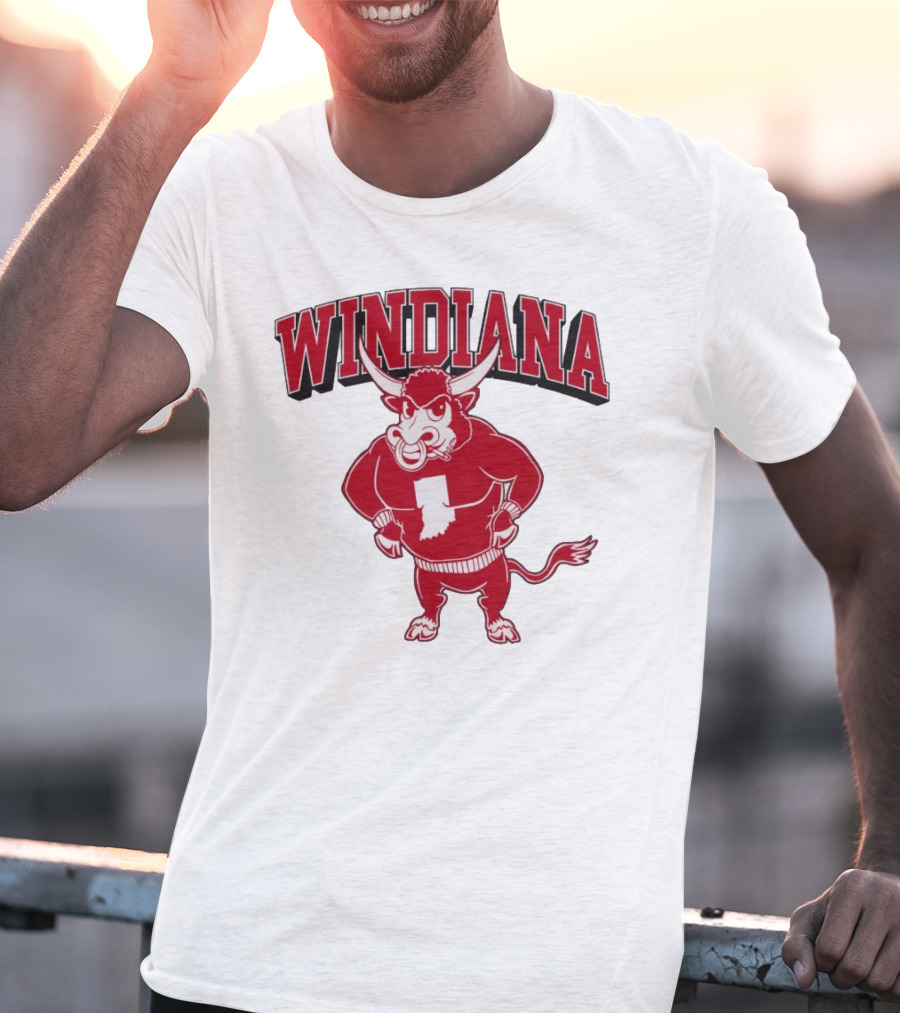 Windiana Indiana Hoosiers Football Bull Mascot T-Shirt