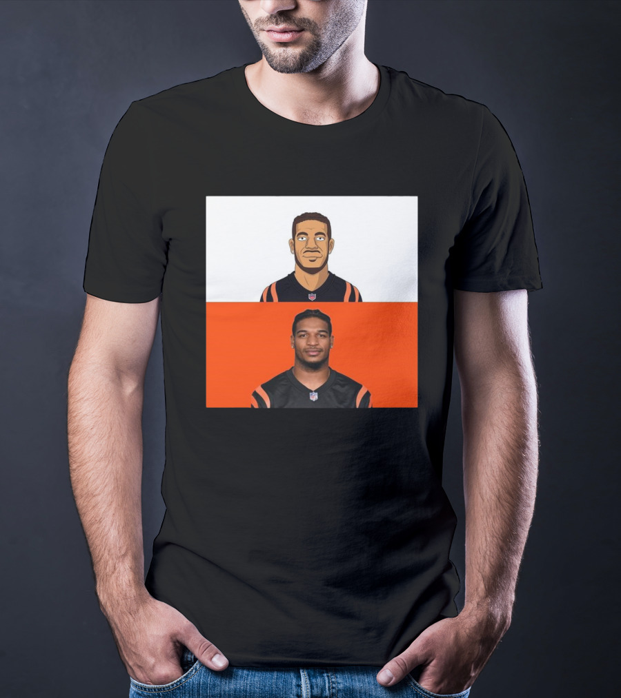 Ja’Marr Chase Cincinnati Bengals The Simpsons NFL Themed Drawing T-Shirt