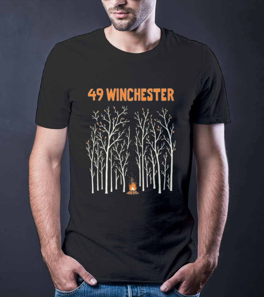 49 Winchester Trees And Campfire Scene T-Shirt