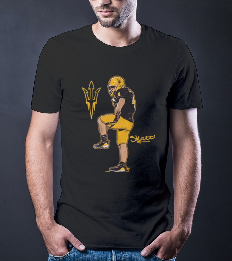 Arizona State Sun Devils Football Skattebo Pose Signature T-Shirt