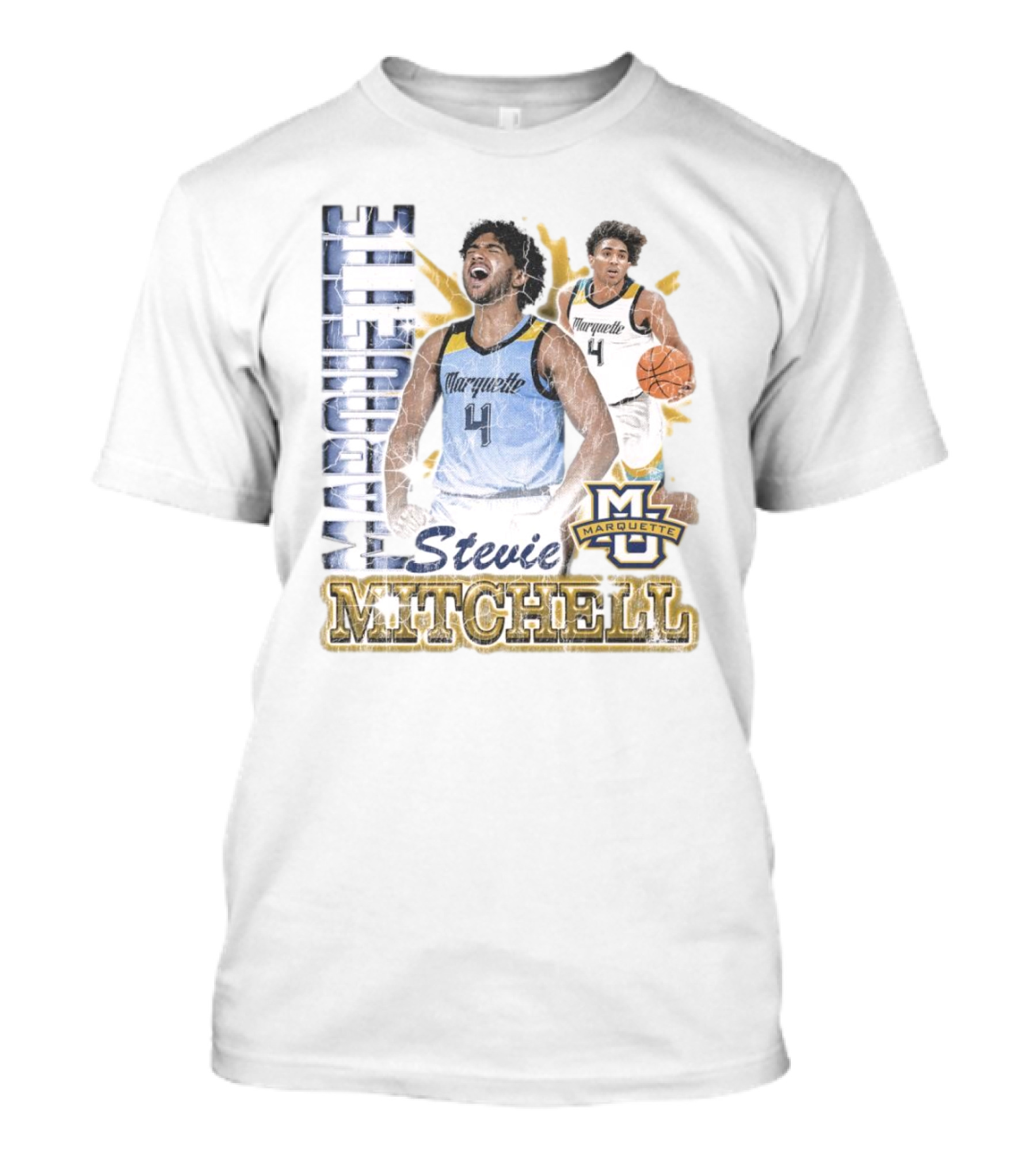 Marquette Golden Eagles Stevie Mitchell Basketball 90s T-Shirt