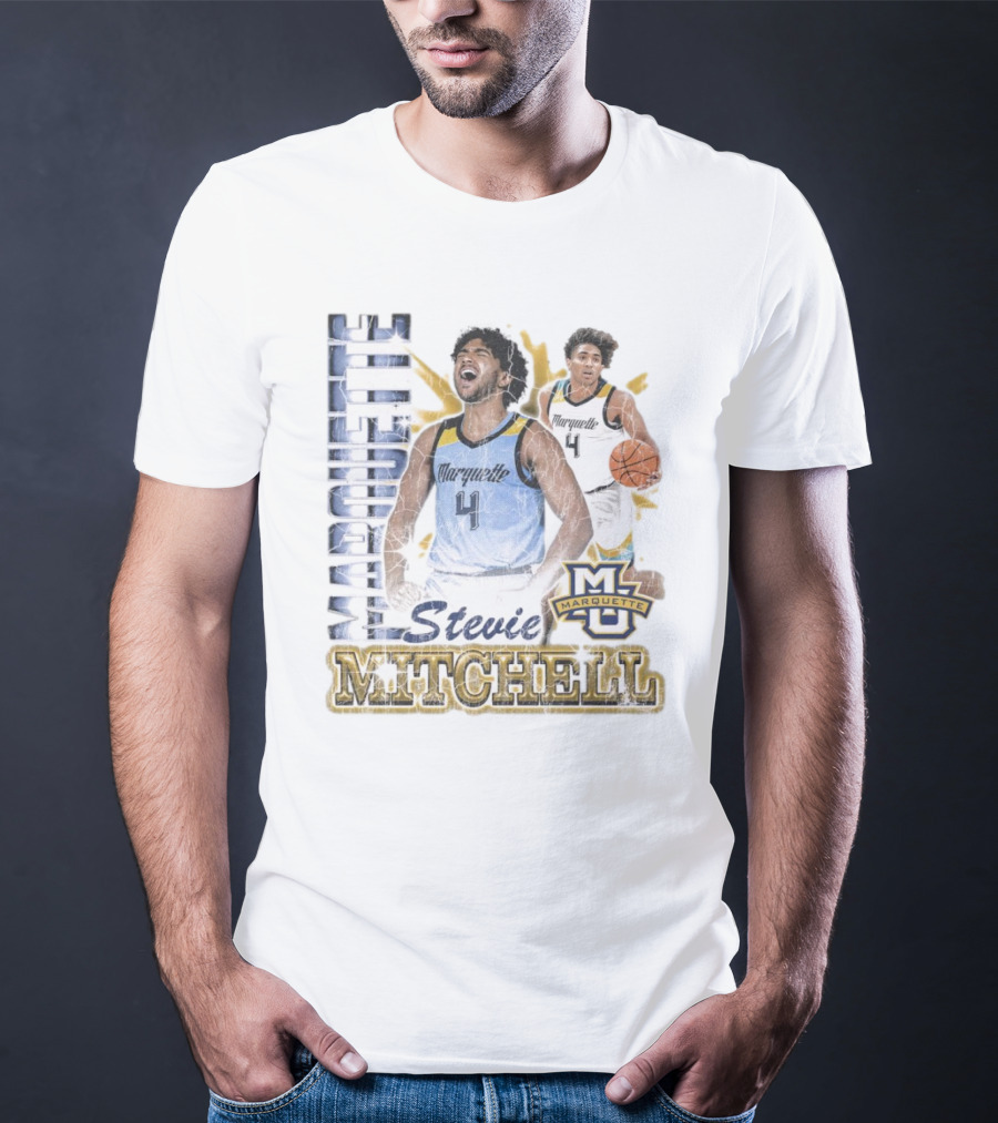 Marquette Golden Eagles Stevie Mitchell Basketball 90s T-Shirt