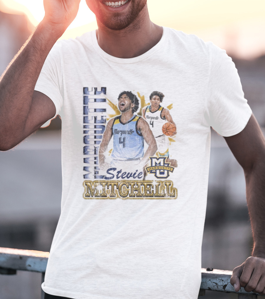 Marquette Golden Eagles Stevie Mitchell Basketball 90s T-Shirt