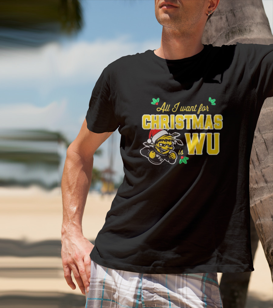 All I Want For Christmas Is WSU Wheat Shock WU T-Shirt