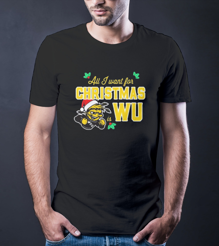 All I Want For Christmas Is WSU Wheat Shock WU T-Shirt