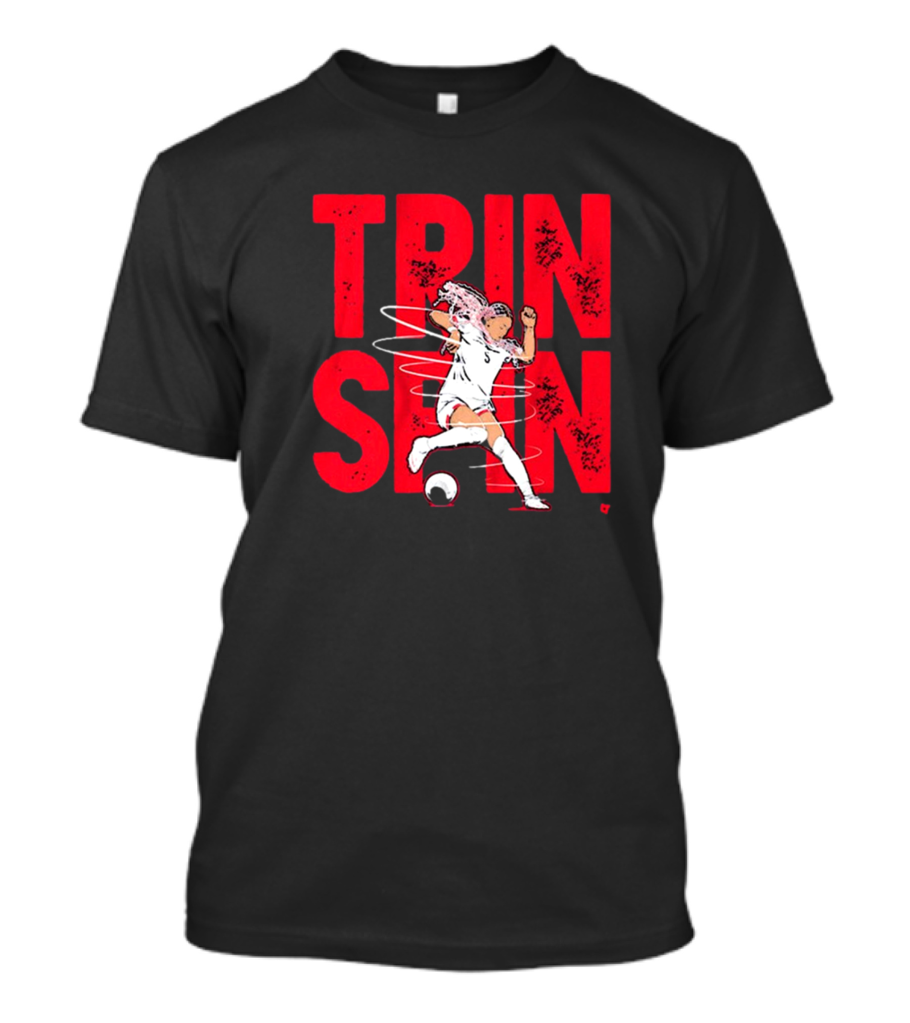 Trinity Rodman Washington Spirit Soccer Trin Spin Action T-Shirt