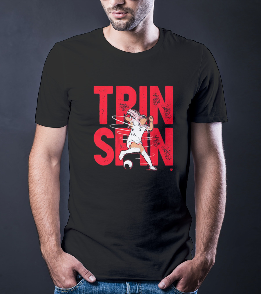 Trinity Rodman Washington Spirit Soccer Trin Spin Action T-Shirt