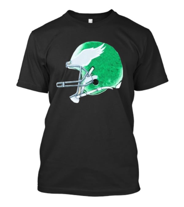Eagles Green Winged Football Helmet T-Shirt