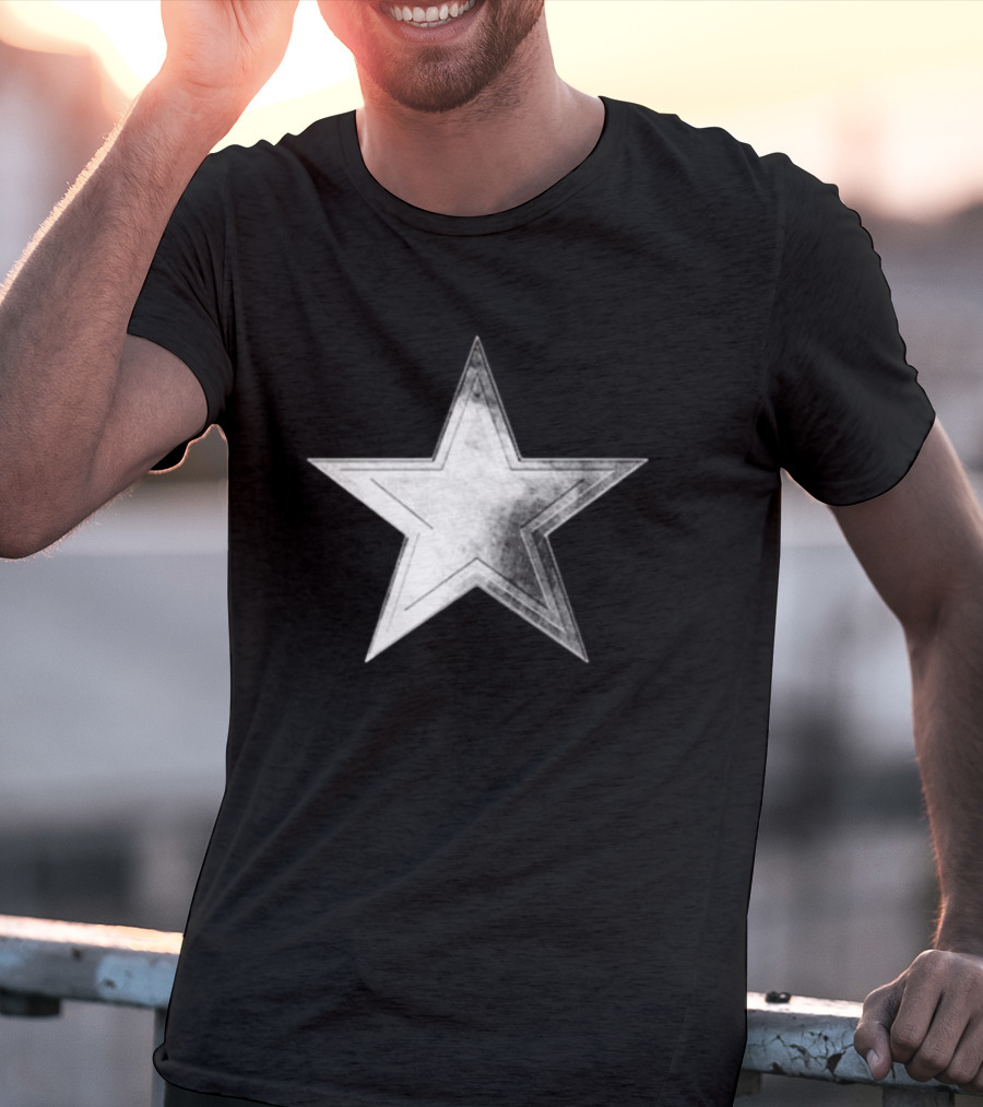 Cowboys Silver Lone Star Golf Cutout T-Shirt