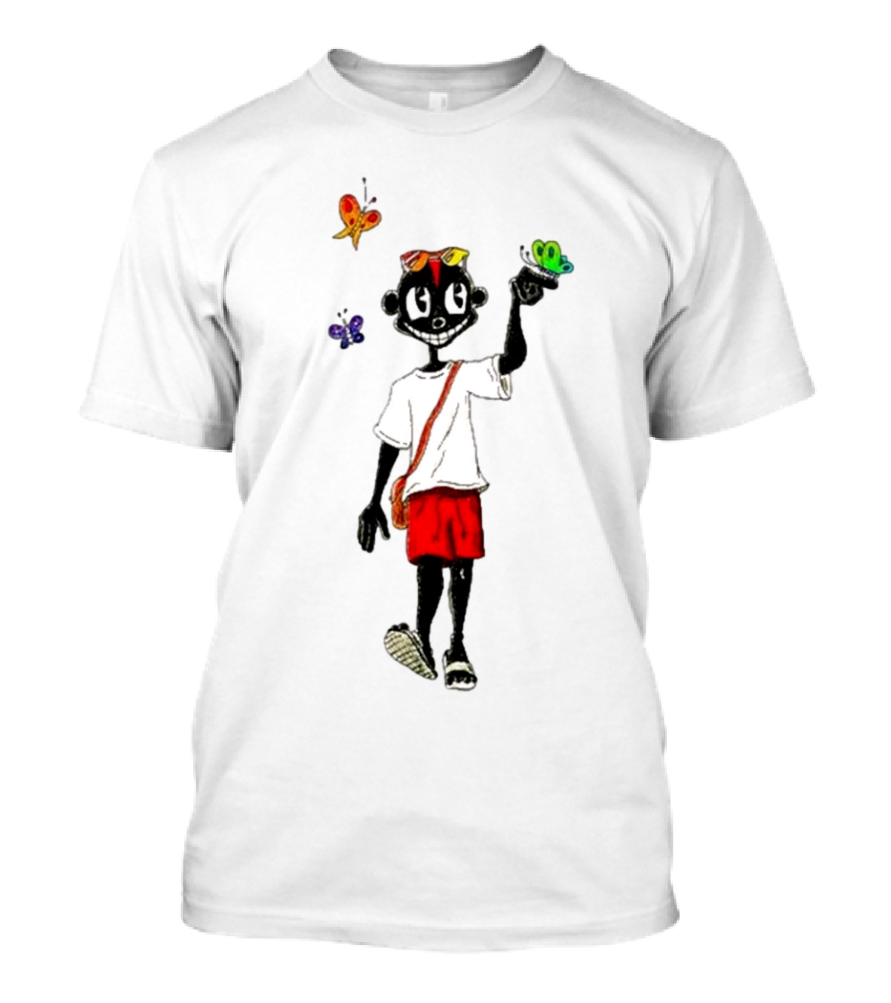 Lil Darkie I Wanna Be Painting Colorful Butterflies T-Shirt