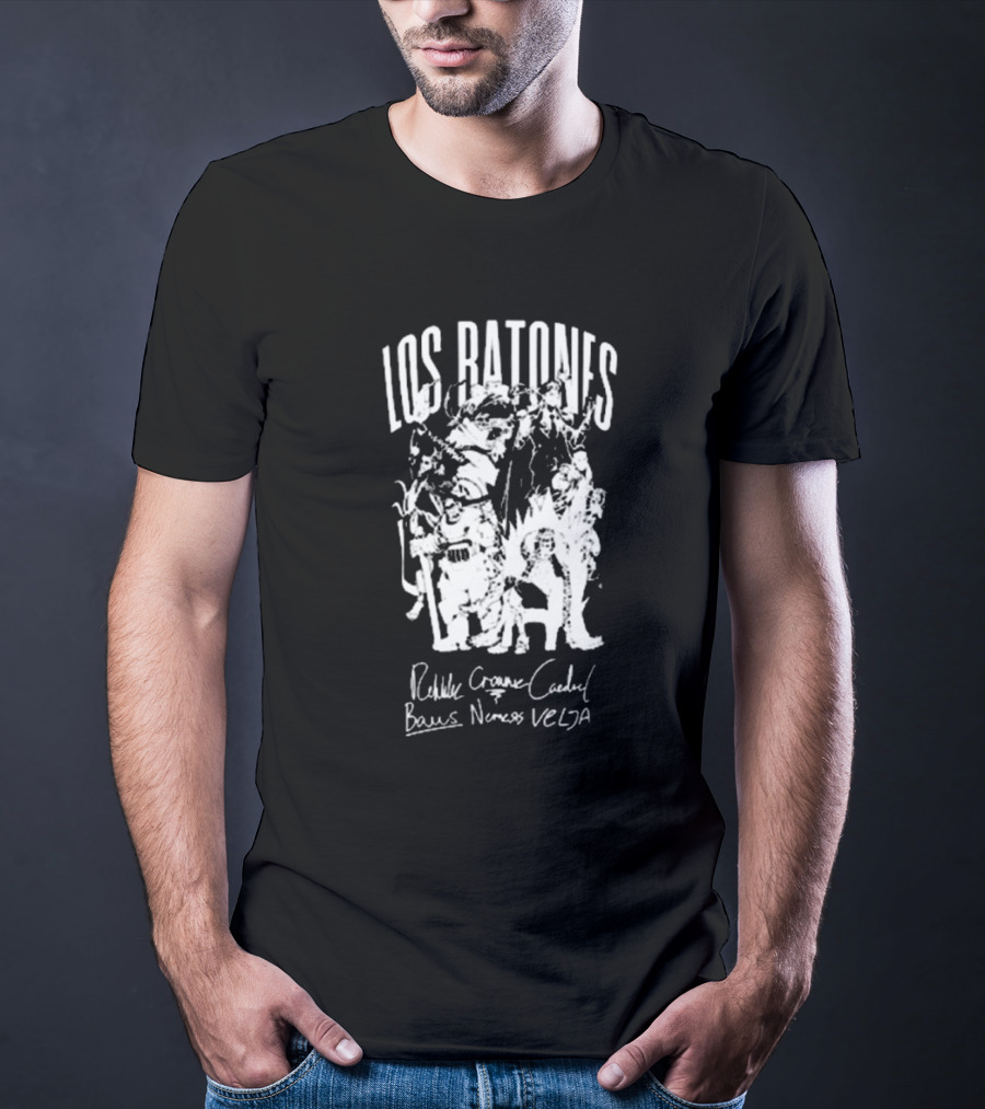 Los Ratones Rehlike Crownie Caedrel Baus Nemesis VELJA Signature T-Shirt