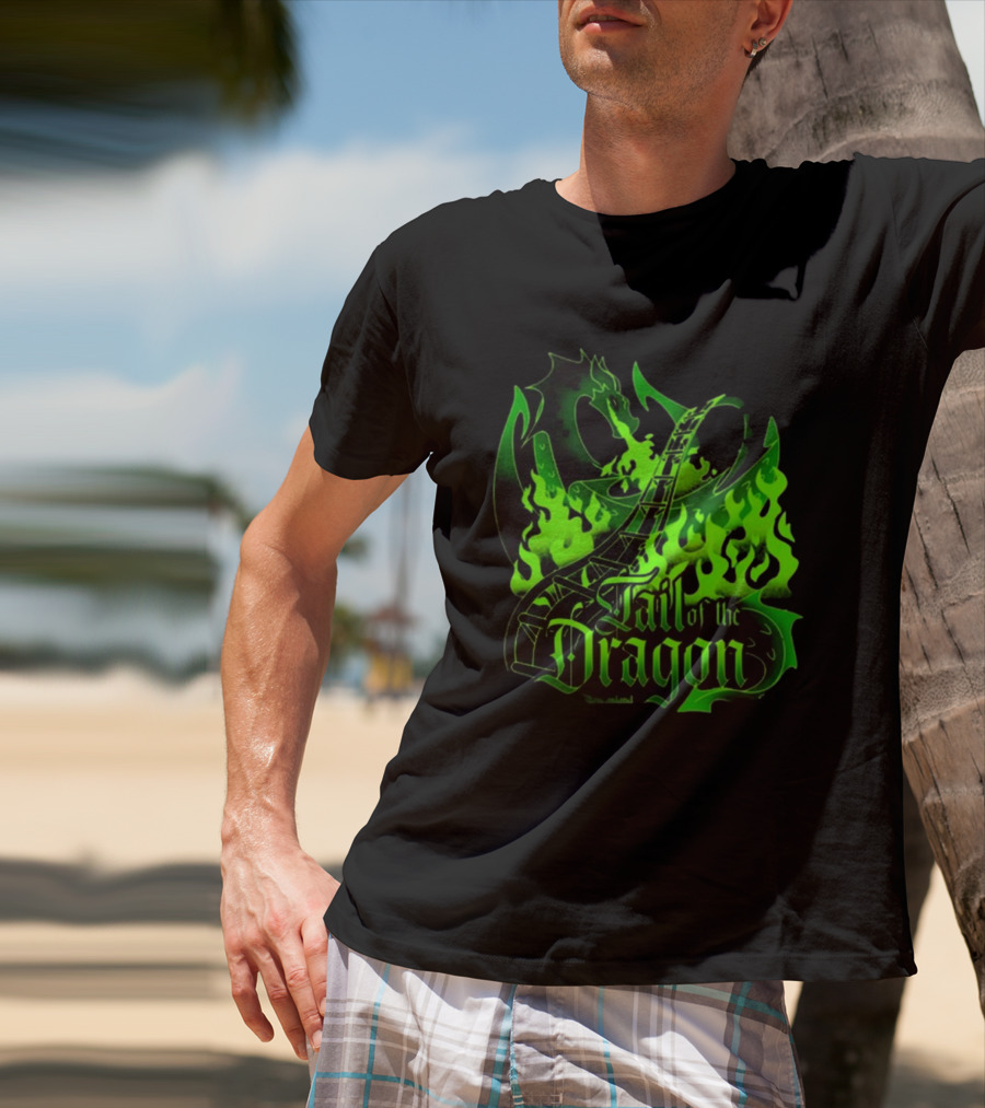 Bleucan Tail Of The Dragon Dare To Ride Fiery Track T-Shirt